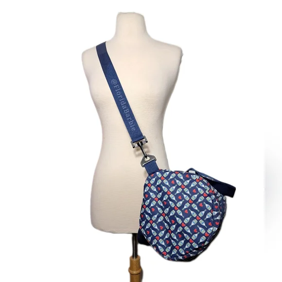 Duffle Bag Hidden Valley Collectors Blue Athletic Zipper Crossbody Nylon Gym Bag - Picture 2 of 15